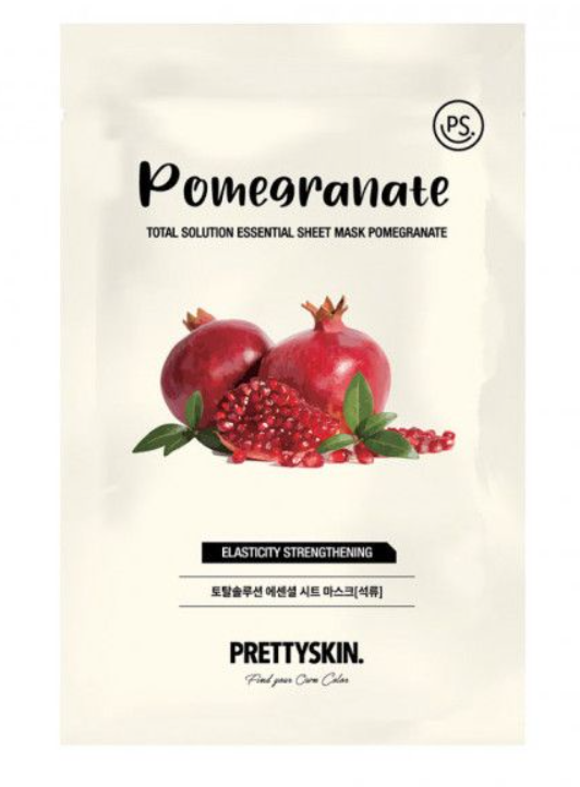 PRETTYSKIN Total Solution Essential Sheet Mask — Pomegranate